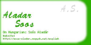 aladar soos business card